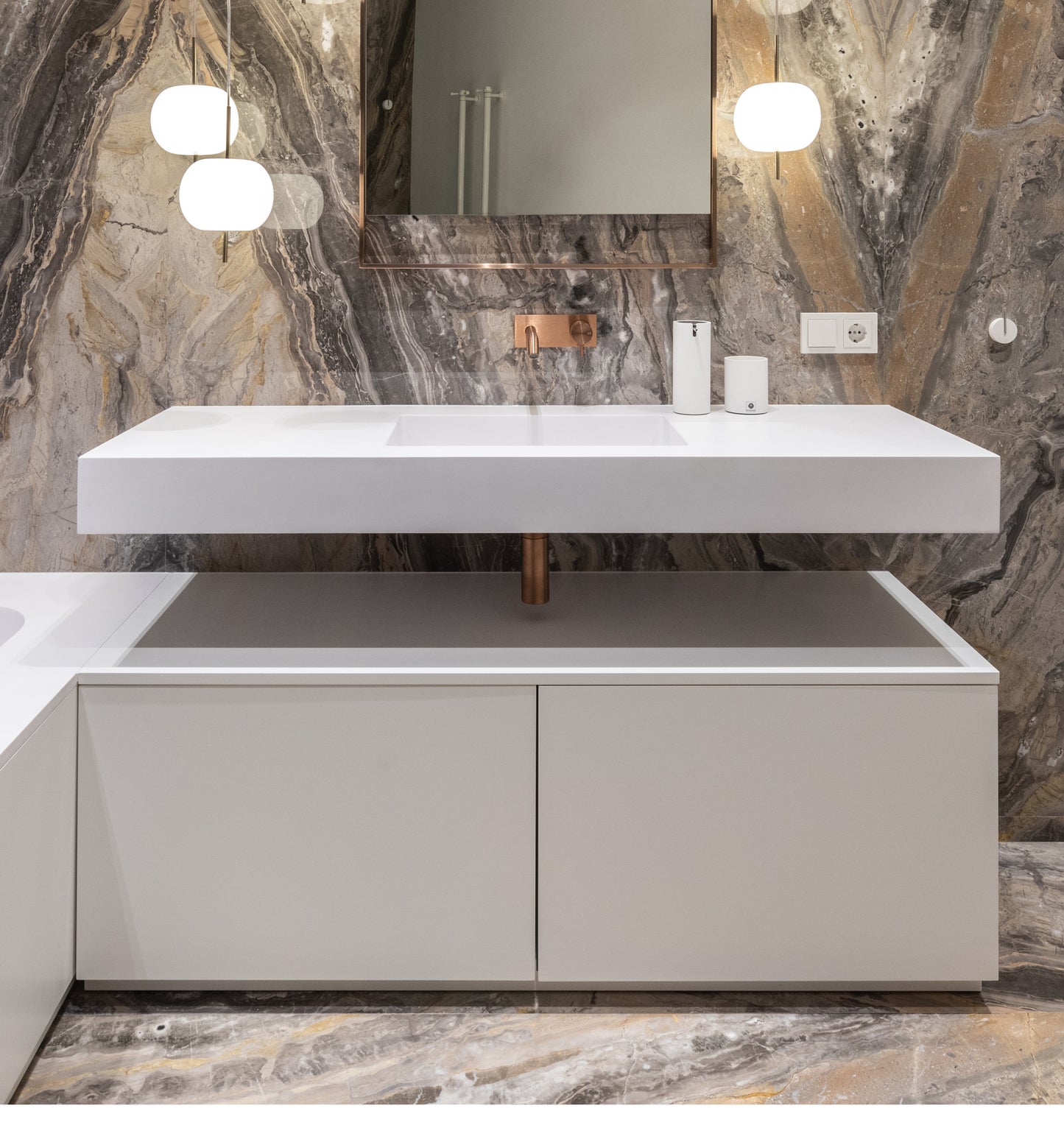 60" White Floating Single Bathroom Vanity