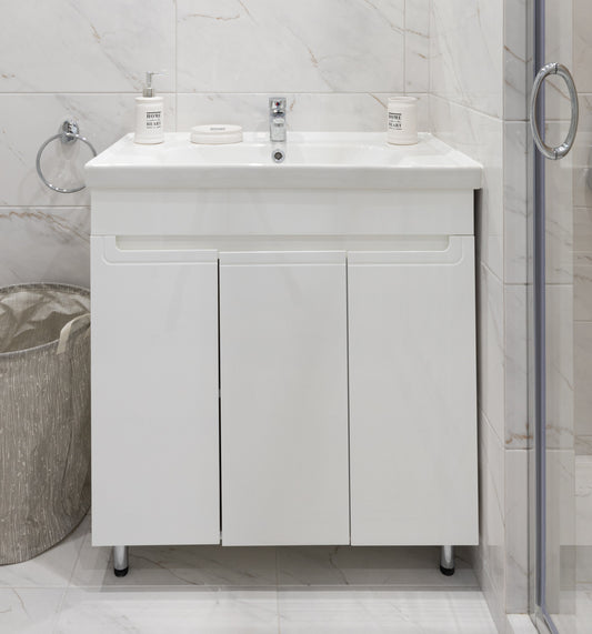 36" Free-Standing White Single Bathroom Vanity