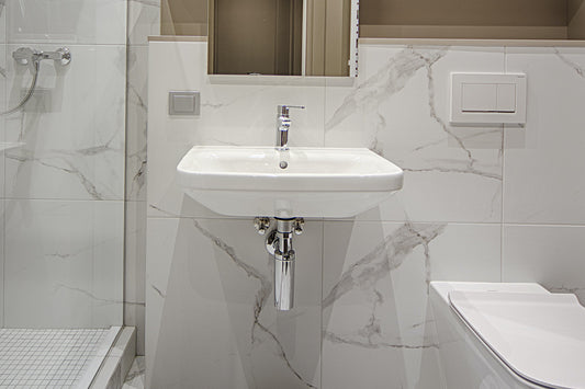 Minimal 24" White Wall-Mounted Sink